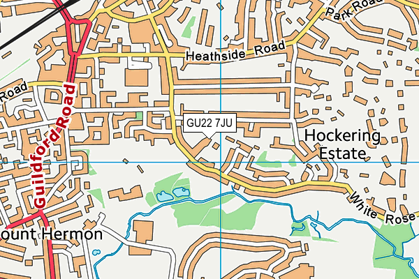 GU22 7JU map - OS VectorMap District (Ordnance Survey) GU22 7JU map - OS VectorMap District (Ordnance Survey)