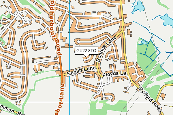 GU22 8TQ map - OS VectorMap District (Ordnance Survey)