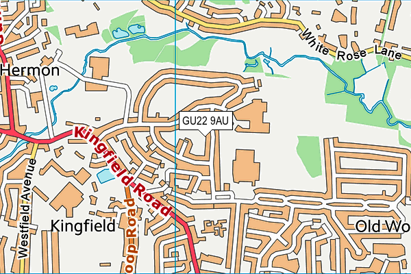 GU22 9AU map - OS VectorMap District (Ordnance Survey) GU22 9AU map - OS VectorMap District (Ordnance Survey)
