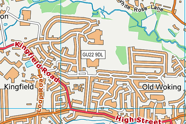 GU22 9DL map - OS VectorMap District (Ordnance Survey) GU22 9DL map - OS VectorMap District (Ordnance Survey)