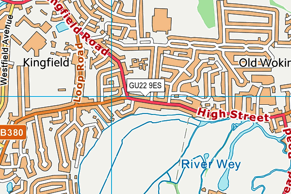 GU22 9ES map - OS VectorMap District (Ordnance Survey) GU22 9ES map - OS VectorMap District (Ordnance Survey)