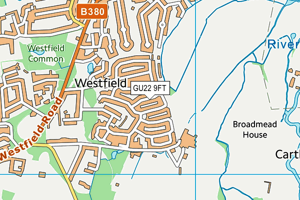 GU22 9FT map - OS VectorMap District (Ordnance Survey) GU22 9FT map - OS VectorMap District (Ordnance Survey)