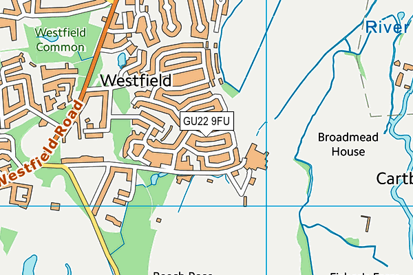 GU22 9FU map - OS VectorMap District (Ordnance Survey) GU22 9FU map - OS VectorMap District (Ordnance Survey)