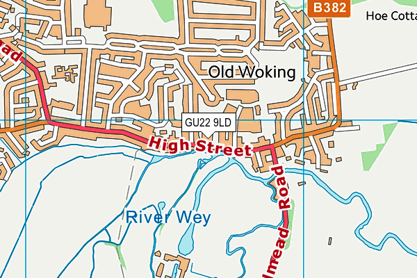 GU22 9LD map - OS VectorMap District (Ordnance Survey) GU22 9LD map - OS VectorMap District (Ordnance Survey)
