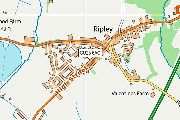 GU23 6AG map - OS VectorMap District (Ordnance Survey) GU23 6AG map - OS VectorMap District (Ordnance Survey)
