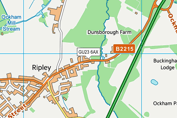 GU23 6AX map - OS VectorMap District (Ordnance Survey) GU23 6AX map - OS VectorMap District (Ordnance Survey)