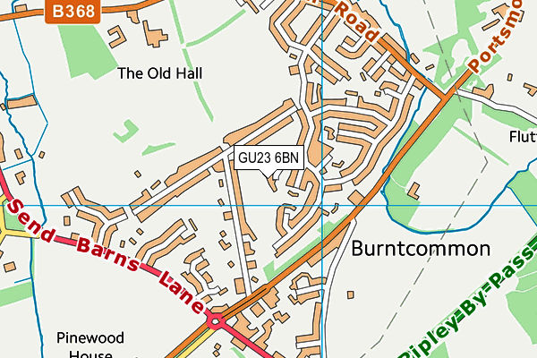 GU23 6BN map - OS VectorMap District (Ordnance Survey) GU23 6BN map - OS VectorMap District (Ordnance Survey)