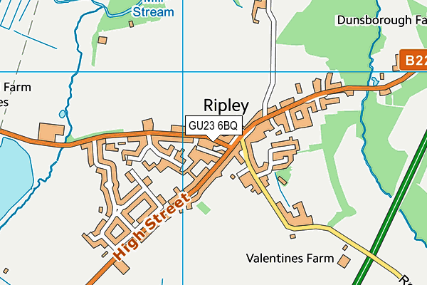 GU23 6BQ map - OS VectorMap District (Ordnance Survey) GU23 6BQ map - OS VectorMap District (Ordnance Survey)