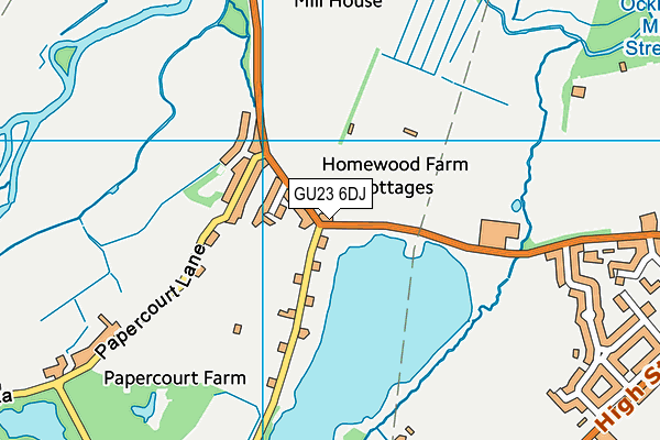 GU23 6DJ map - OS VectorMap District (Ordnance Survey)