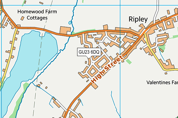 GU23 6DQ map - OS VectorMap District (Ordnance Survey) GU23 6DQ map - OS VectorMap District (Ordnance Survey)