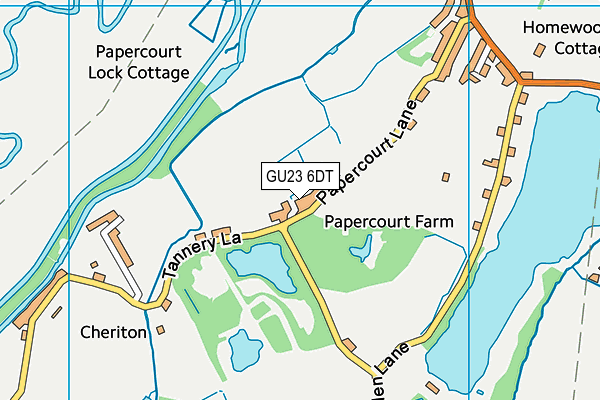 GU23 6DT map - OS VectorMap District (Ordnance Survey) GU23 6DT map - OS VectorMap District (Ordnance Survey)