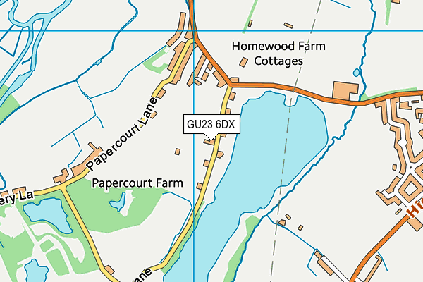 GU23 6DX map - OS VectorMap District (Ordnance Survey) GU23 6DX map - OS VectorMap District (Ordnance Survey)
