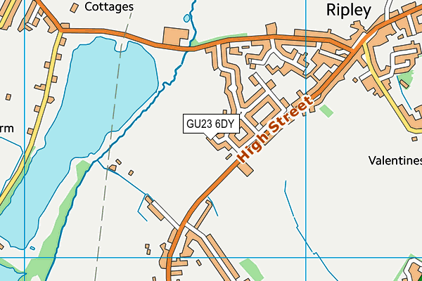 GU23 6DY map - OS VectorMap District (Ordnance Survey) GU23 6DY map - OS VectorMap District (Ordnance Survey)