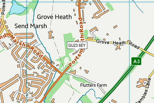 GU23 6EY map - OS VectorMap District (Ordnance Survey) GU23 6EY map - OS VectorMap District (Ordnance Survey)