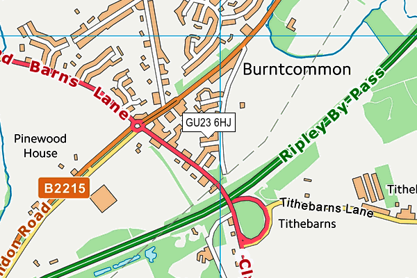GU23 6HJ map - OS VectorMap District (Ordnance Survey) GU23 6HJ map - OS VectorMap District (Ordnance Survey)
