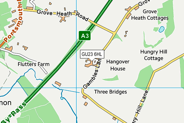 GU23 6HL map - OS VectorMap District (Ordnance Survey) GU23 6HL map - OS VectorMap District (Ordnance Survey)