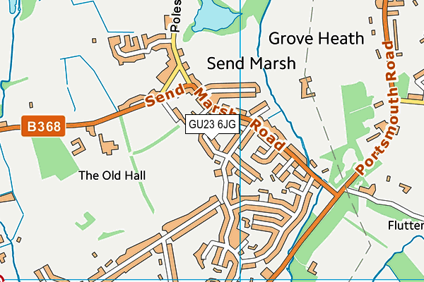 GU23 6JG map - OS VectorMap District (Ordnance Survey)
