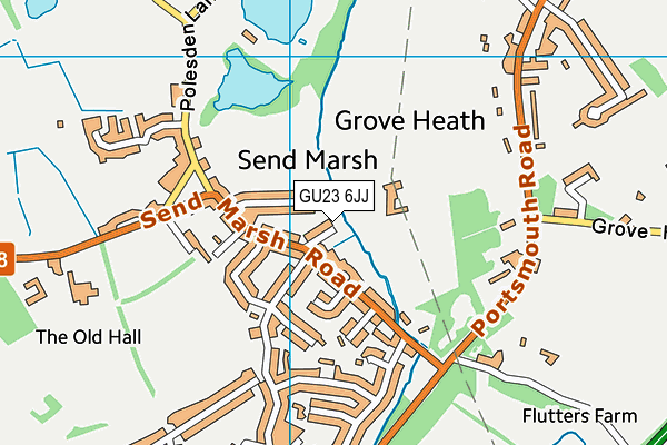 GU23 6JJ map - OS VectorMap District (Ordnance Survey) GU23 6JJ map - OS VectorMap District (Ordnance Survey)