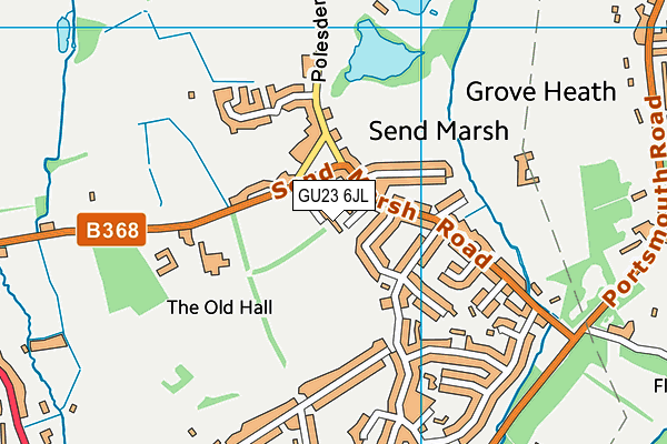 GU23 6JL map - OS VectorMap District (Ordnance Survey) GU23 6JL map - OS VectorMap District (Ordnance Survey)