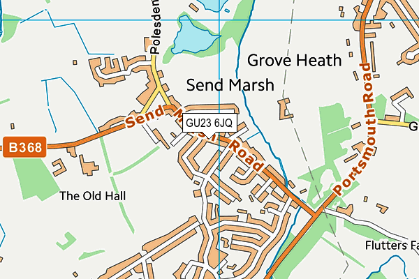 GU23 6JQ map - OS VectorMap District (Ordnance Survey)