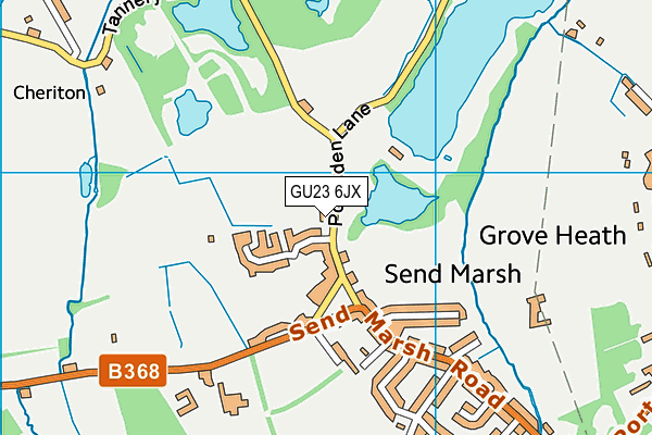 GU23 6JX map - OS VectorMap District (Ordnance Survey) GU23 6JX map - OS VectorMap District (Ordnance Survey)