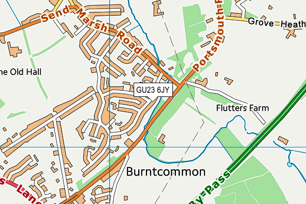 GU23 6JY map - OS VectorMap District (Ordnance Survey) GU23 6JY map - OS VectorMap District (Ordnance Survey)