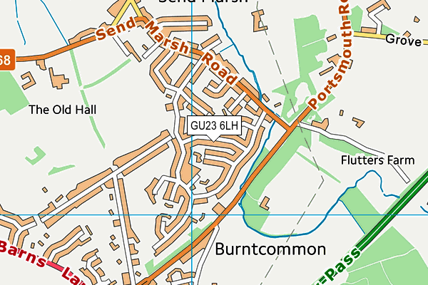 GU23 6LH map - OS VectorMap District (Ordnance Survey) GU23 6LH map - OS VectorMap District (Ordnance Survey)