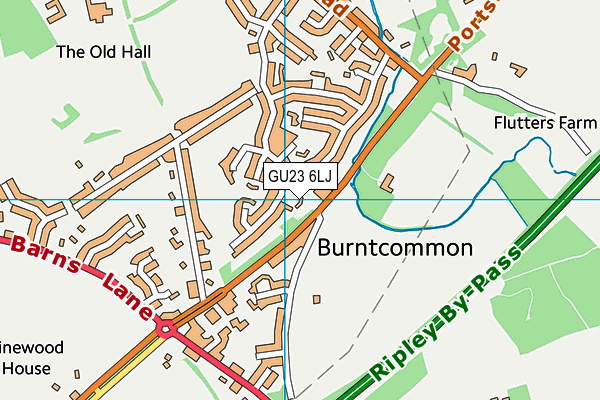 GU23 6LJ map - OS VectorMap District (Ordnance Survey) GU23 6LJ map - OS VectorMap District (Ordnance Survey)