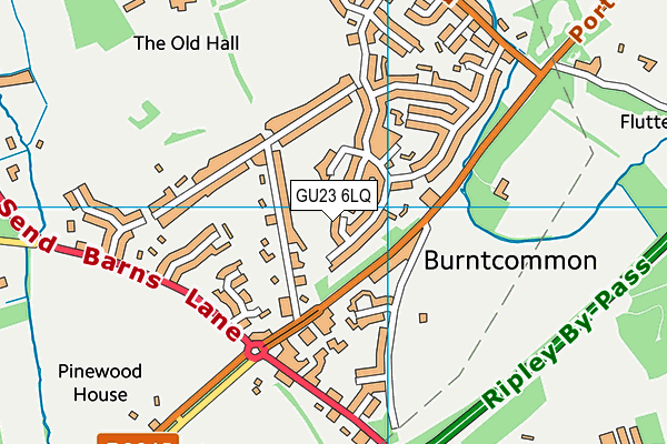 GU23 6LQ map - OS VectorMap District (Ordnance Survey) GU23 6LQ map - OS VectorMap District (Ordnance Survey)