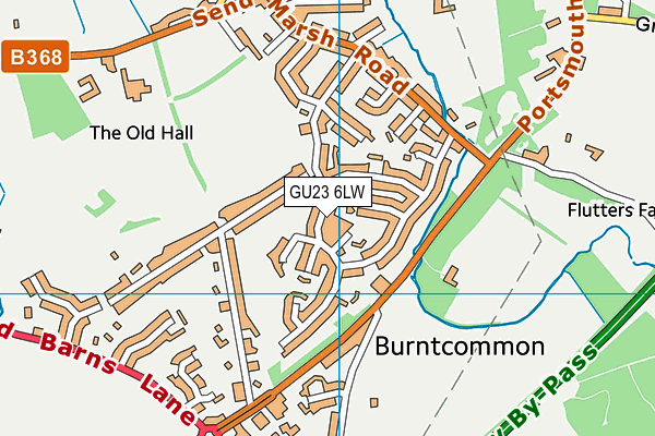 GU23 6LW map - OS VectorMap District (Ordnance Survey) GU23 6LW map - OS VectorMap District (Ordnance Survey)