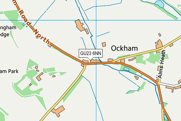 GU23 6NN map - OS VectorMap District (Ordnance Survey) GU23 6NN map - OS VectorMap District (Ordnance Survey)