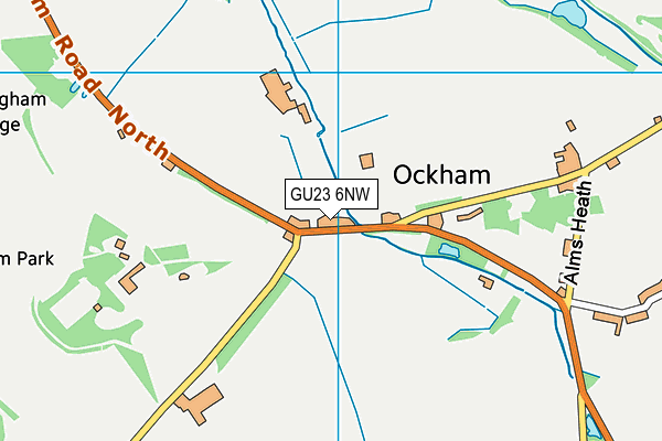 GU23 6NW map - OS VectorMap District (Ordnance Survey) GU23 6NW map - OS VectorMap District (Ordnance Survey)