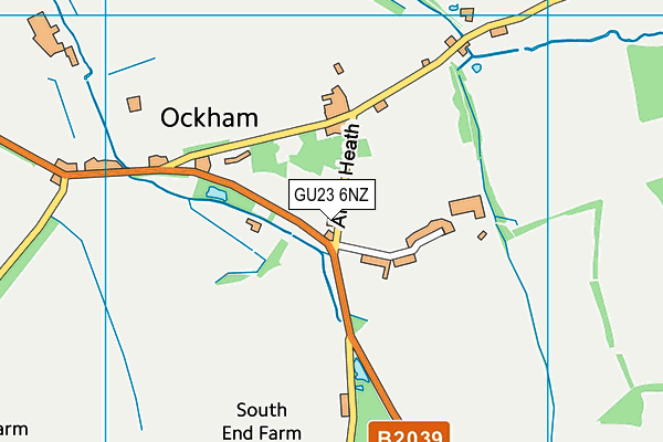 GU23 6NZ map - OS VectorMap District (Ordnance Survey) GU23 6NZ map - OS VectorMap District (Ordnance Survey)