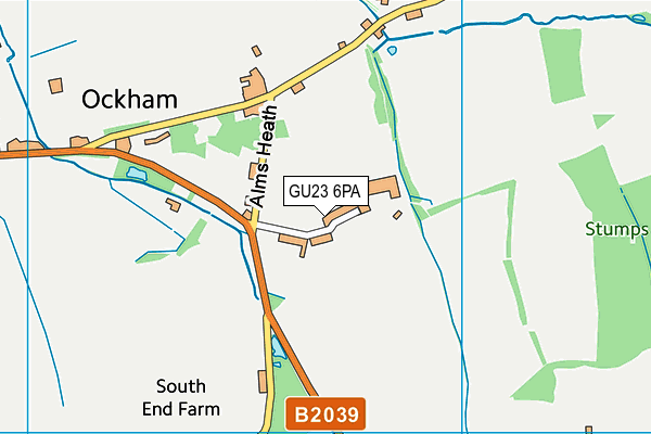 GU23 6PA map - OS VectorMap District (Ordnance Survey) GU23 6PA map - OS VectorMap District (Ordnance Survey)