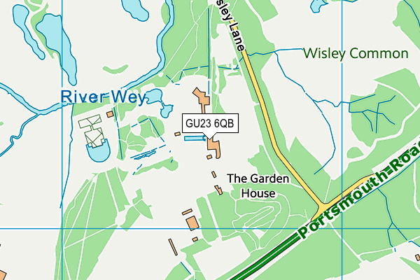 GU23 6QB map - OS VectorMap District (Ordnance Survey)