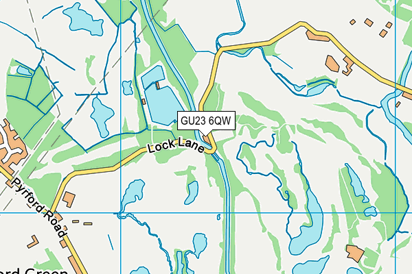 GU23 6QW map - OS VectorMap District (Ordnance Survey) GU23 6QW map - OS VectorMap District (Ordnance Survey)