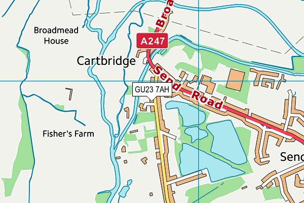 GU23 7AH map - OS VectorMap District (Ordnance Survey) GU23 7AH map - OS VectorMap District (Ordnance Survey)