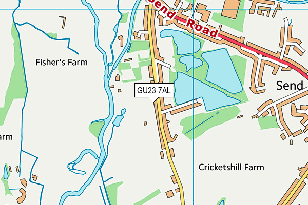 GU23 7AL map - OS VectorMap District (Ordnance Survey) GU23 7AL map - OS VectorMap District (Ordnance Survey)