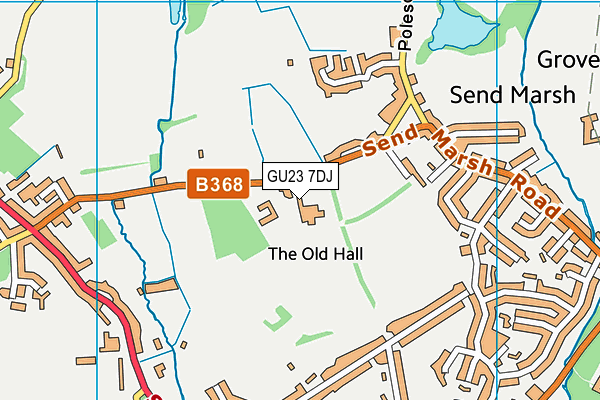 GU23 7DJ map - OS VectorMap District (Ordnance Survey) GU23 7DJ map - OS VectorMap District (Ordnance Survey)