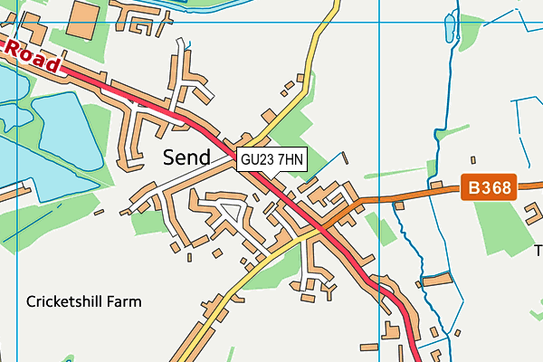 GU23 7HN map - OS VectorMap District (Ordnance Survey) GU23 7HN map - OS VectorMap District (Ordnance Survey)