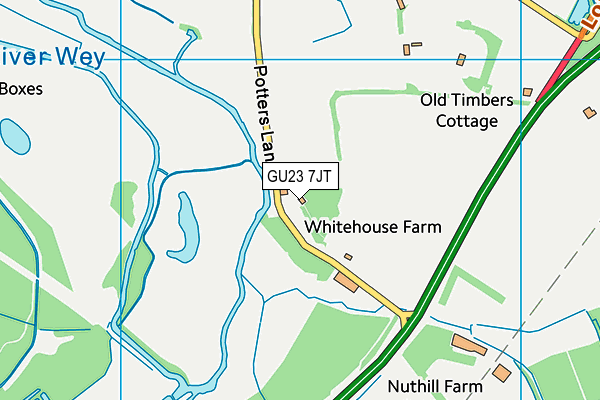 GU23 7JT map - OS VectorMap District (Ordnance Survey) GU23 7JT map - OS VectorMap District (Ordnance Survey)