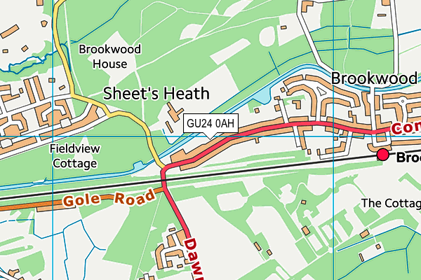 GU24 0AH map - OS VectorMap District (Ordnance Survey) GU24 0AH map - OS VectorMap District (Ordnance Survey)