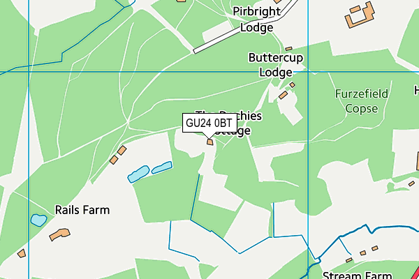 GU24 0BT map - OS VectorMap District (Ordnance Survey) GU24 0BT map - OS VectorMap District (Ordnance Survey)