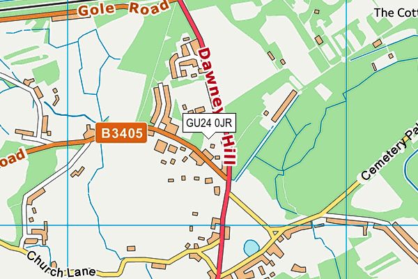 GU24 0JR map - OS VectorMap District (Ordnance Survey) GU24 0JR map - OS VectorMap District (Ordnance Survey)