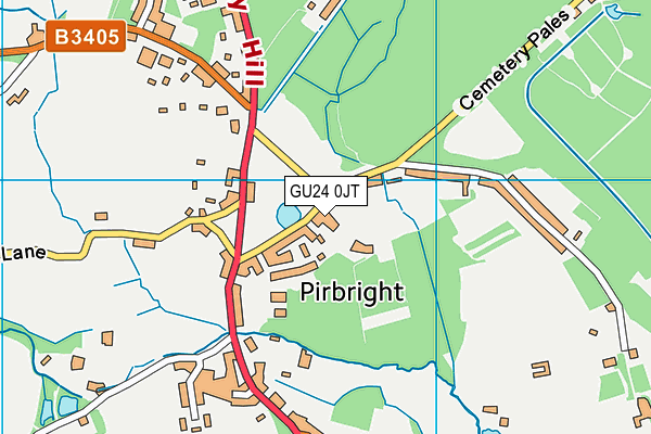 GU24 0JT map - OS VectorMap District (Ordnance Survey) GU24 0JT map - OS VectorMap District (Ordnance Survey)