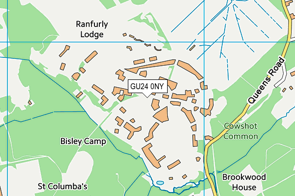 GU24 0NY map - OS VectorMap District (Ordnance Survey)