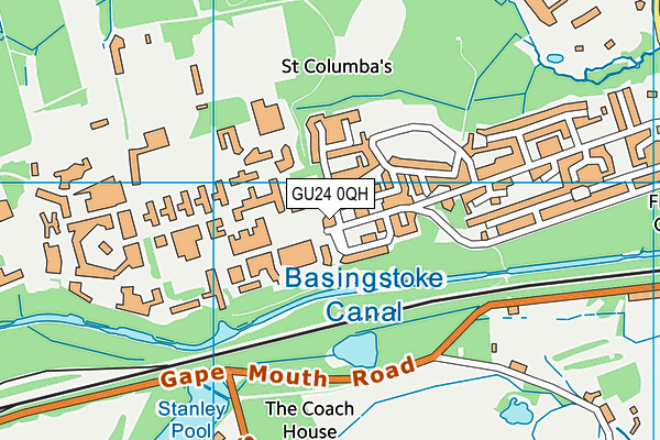 GU24 0QH map - OS VectorMap District (Ordnance Survey) GU24 0QH map - OS VectorMap District (Ordnance Survey)