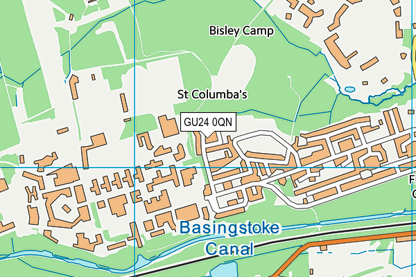 GU24 0QN map - OS VectorMap District (Ordnance Survey) GU24 0QN map - OS VectorMap District (Ordnance Survey)