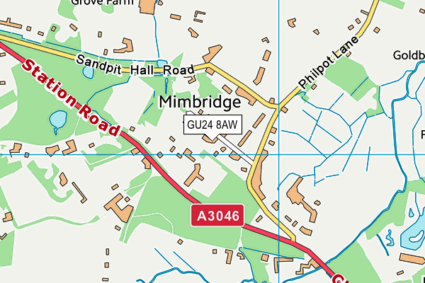 GU24 8AW map - OS VectorMap District (Ordnance Survey) GU24 8AW map - OS VectorMap District (Ordnance Survey)