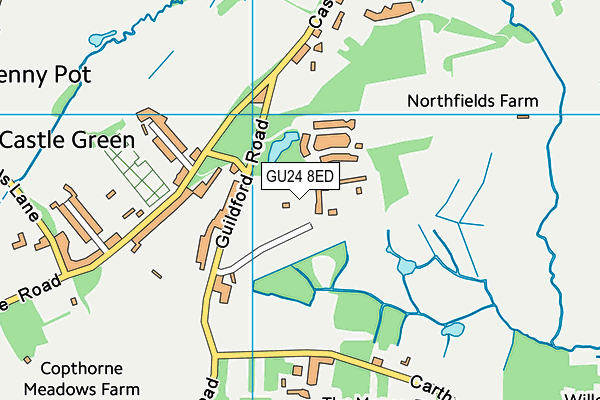 GU24 8ED map - OS VectorMap District (Ordnance Survey) GU24 8ED map - OS VectorMap District (Ordnance Survey)